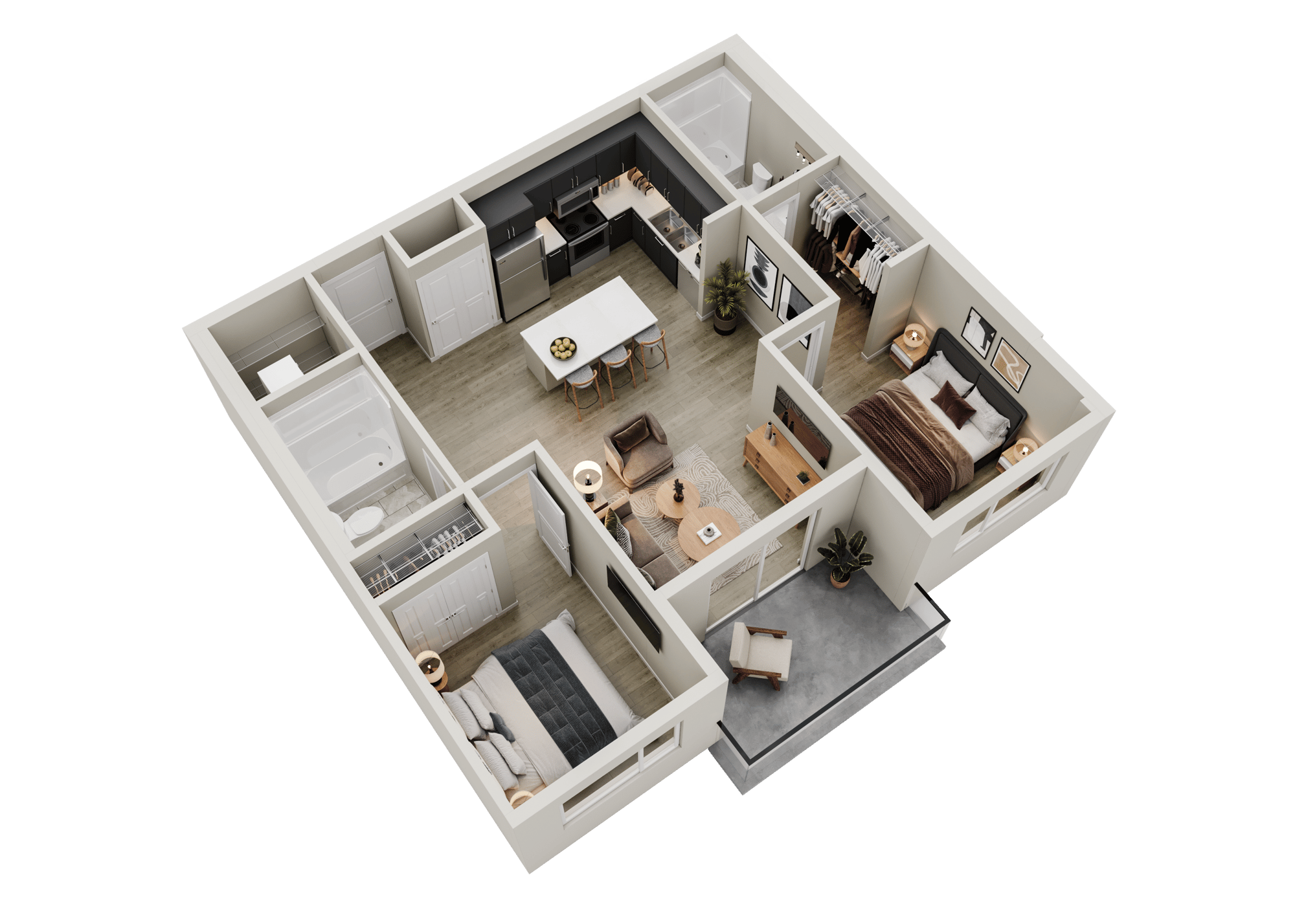 Bay Unit B1 warm palette